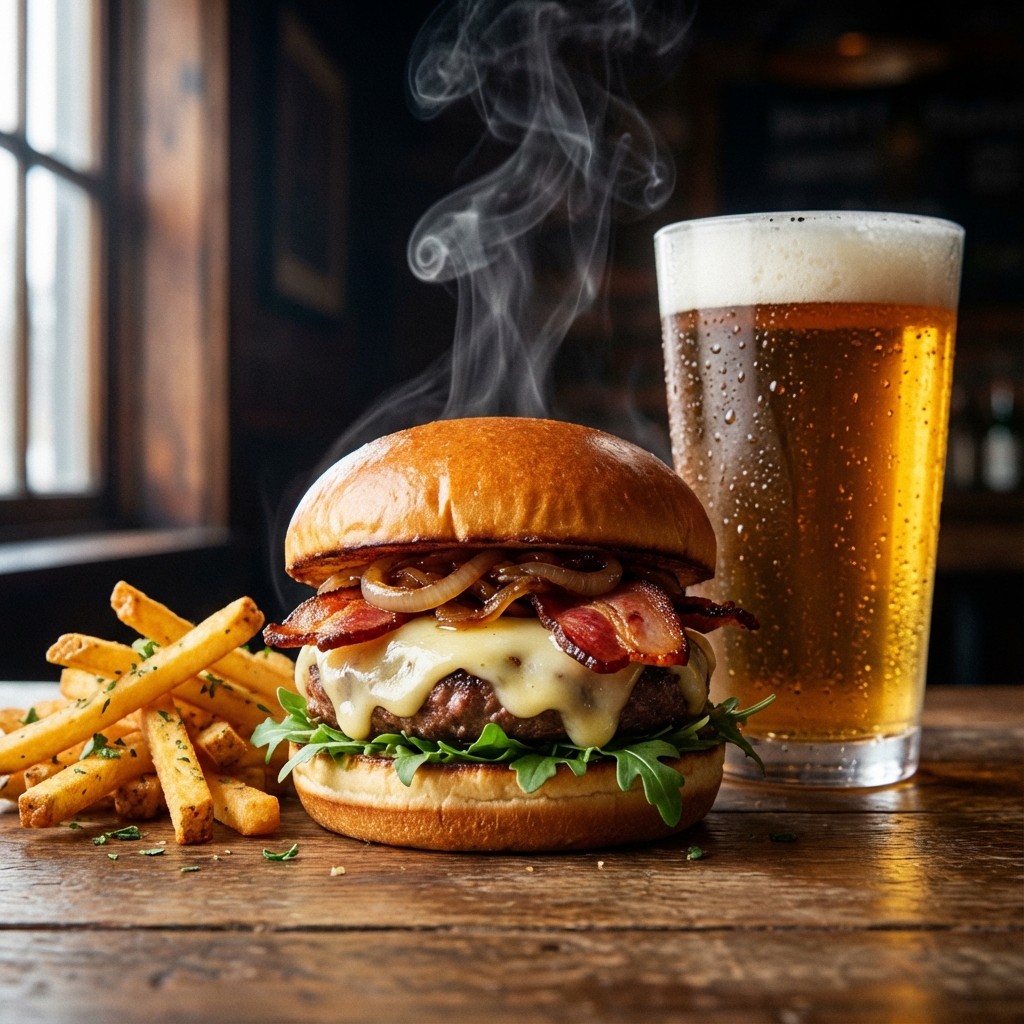 Delicious Burger and Beer